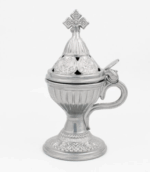 Μεταλλικό θυμιατό με σταυρό Ασημί, μικρό