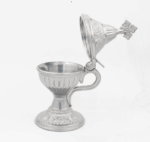 Μεταλλικό θυμιατό με σταυρό Ασημί, μικρό - Image 2