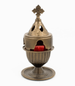 Μεταλλικό Καντήλι με σταυρό Μπρονζέ